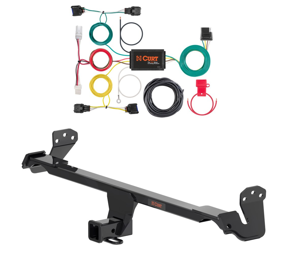 2018 - 2023 Hyundai Kona Curt 2", Class 3 Trailer Tow Hitch + 4-flat Wiring Kit 13610