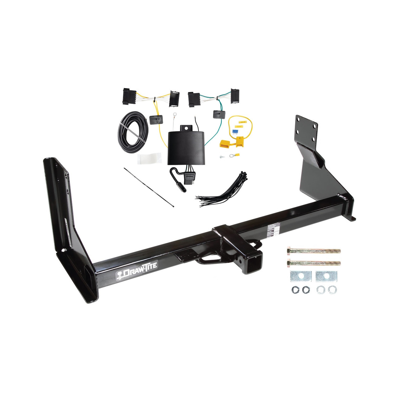2019-2021 Freightliner Sprinter 3500 w/Factory Step Bumper Excluding Models w/30-3/8 Frame Width Draw-tite Class 3 Trailer Hitch, 2 Inch Square Receiver Bundle w/ Plug-n-Play T-One Wiring Harness