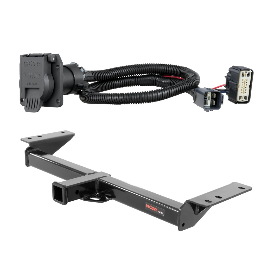2017 - 2026 Cadillac XT5 Excluding Platinum Curt 2", Class 3 Trailer Tow Hitch + 7-way Wiring Kit 13285