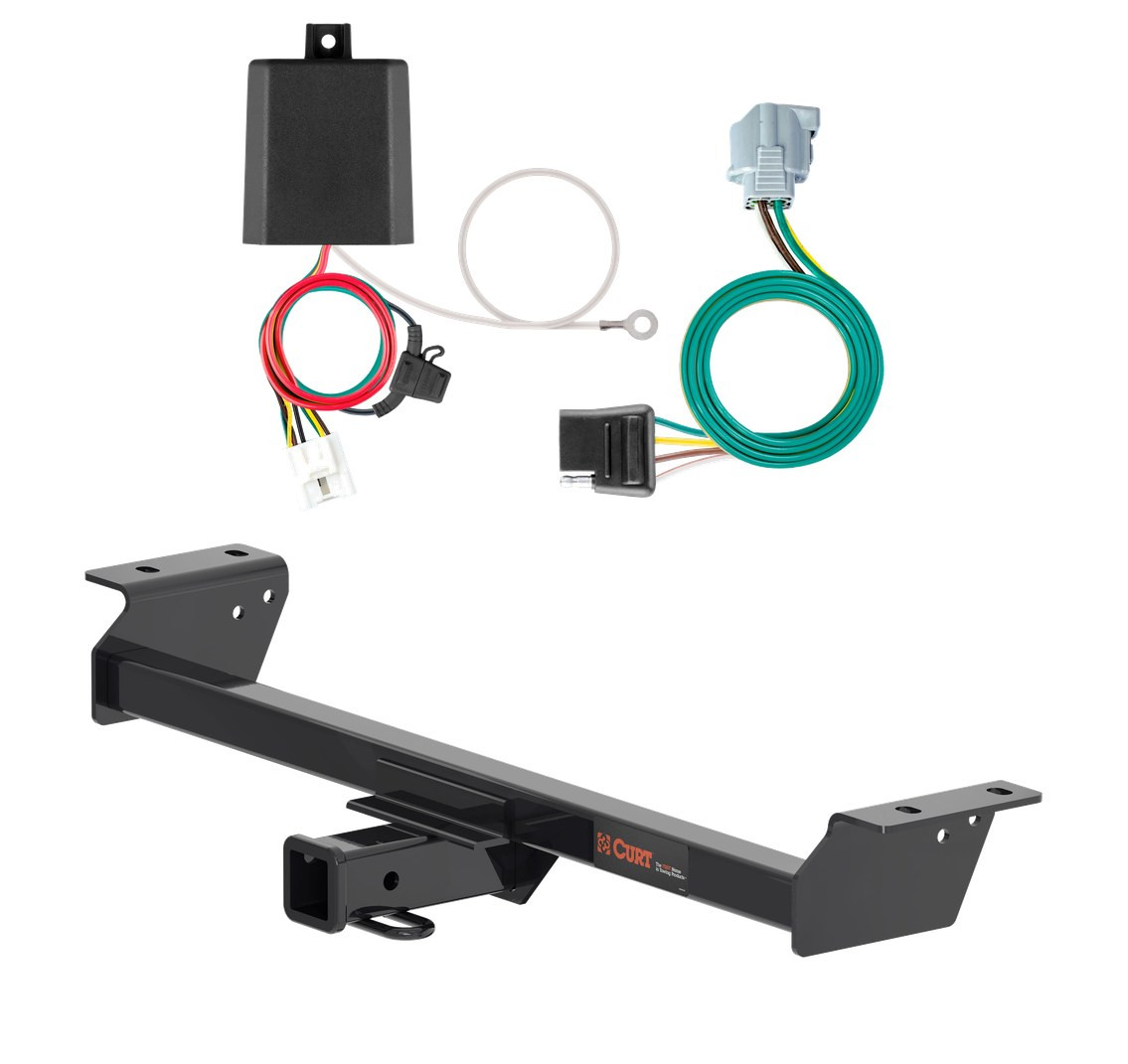 2020 - 2022 Lexus RX450h Excluding F Sport Curt 2", Class 3 Trailer Tow Hitch + 4-flat Wiring Kit 13515