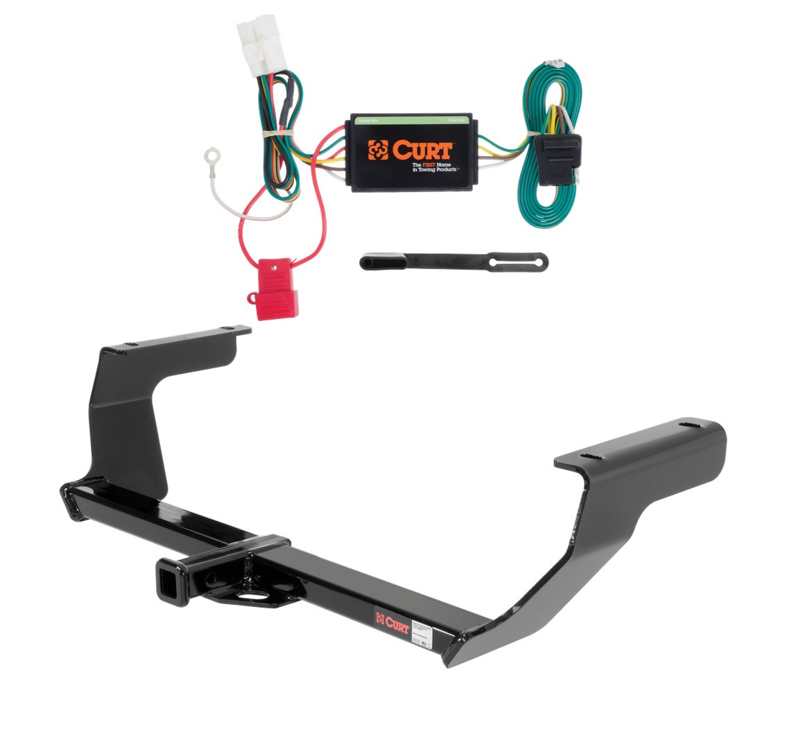 2013 - 2015 Subaru XV Crosstrek Curt 1-1/4", Class 1 Trailer Tow Hitch + 4-flat Wiring Kit 11286