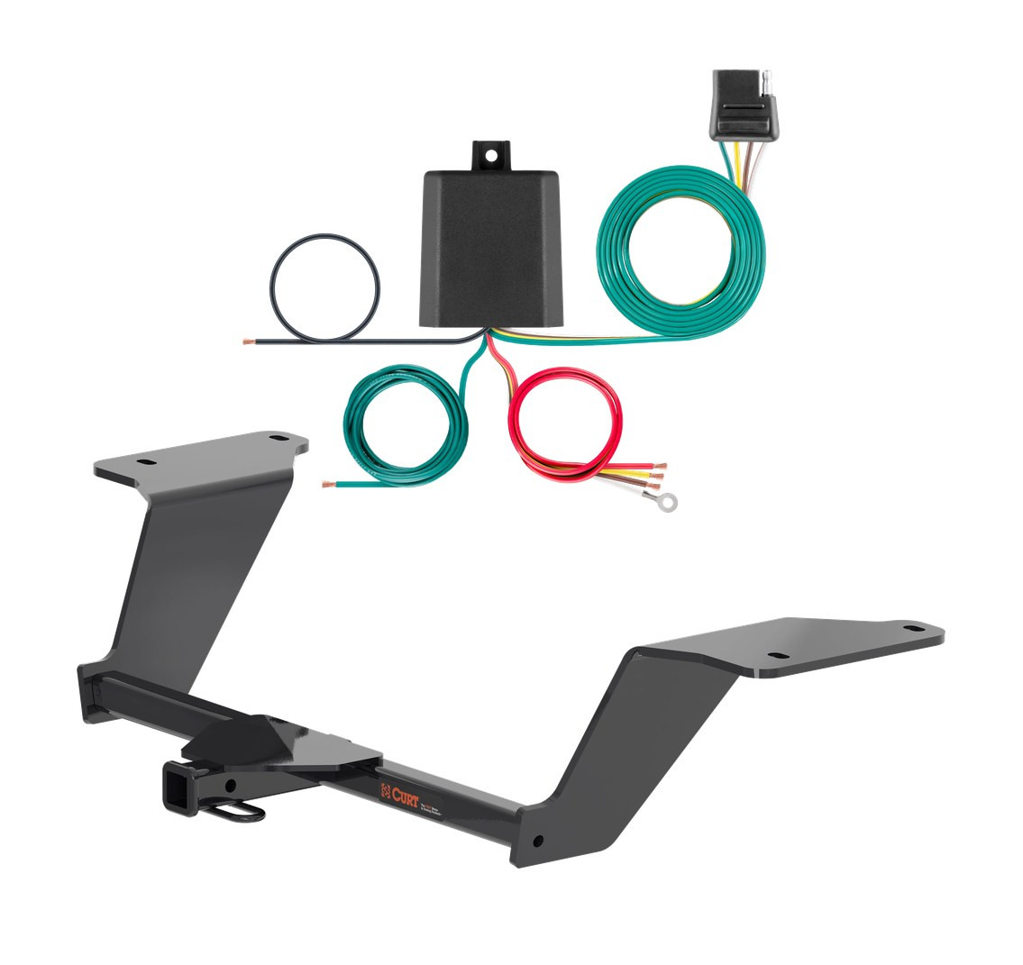 2025 - 2026 Kia K5 Curt 1-1/4", Class 1 Trailer Tow Hitch + 4-flat Wiring Kit 11623