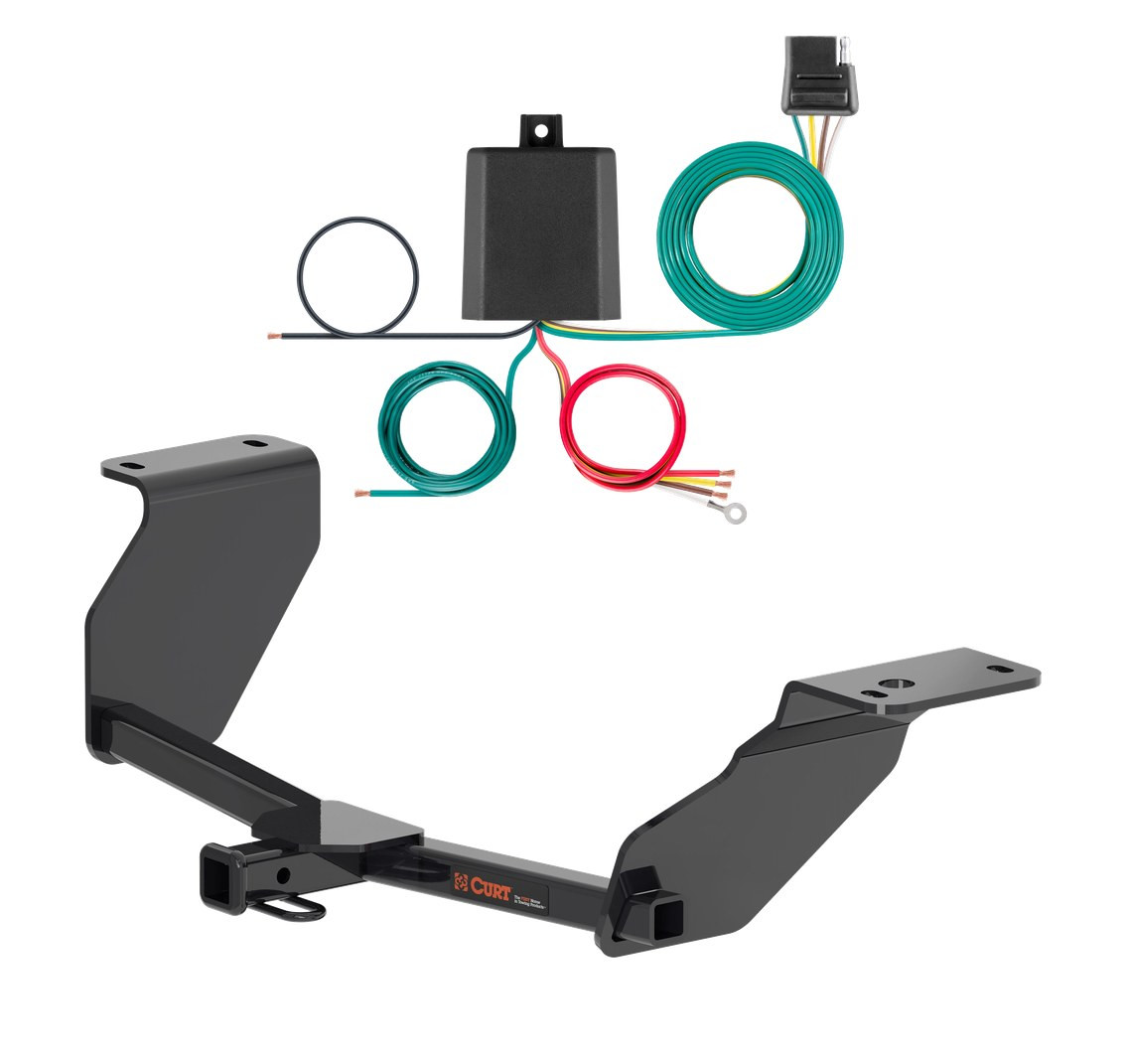 2026 Toyota Corolla Sedan, excluding AWD Curt 1-1/4", Class 1 Trailer Tow Hitch + 4-flat Wiring Kit 11596