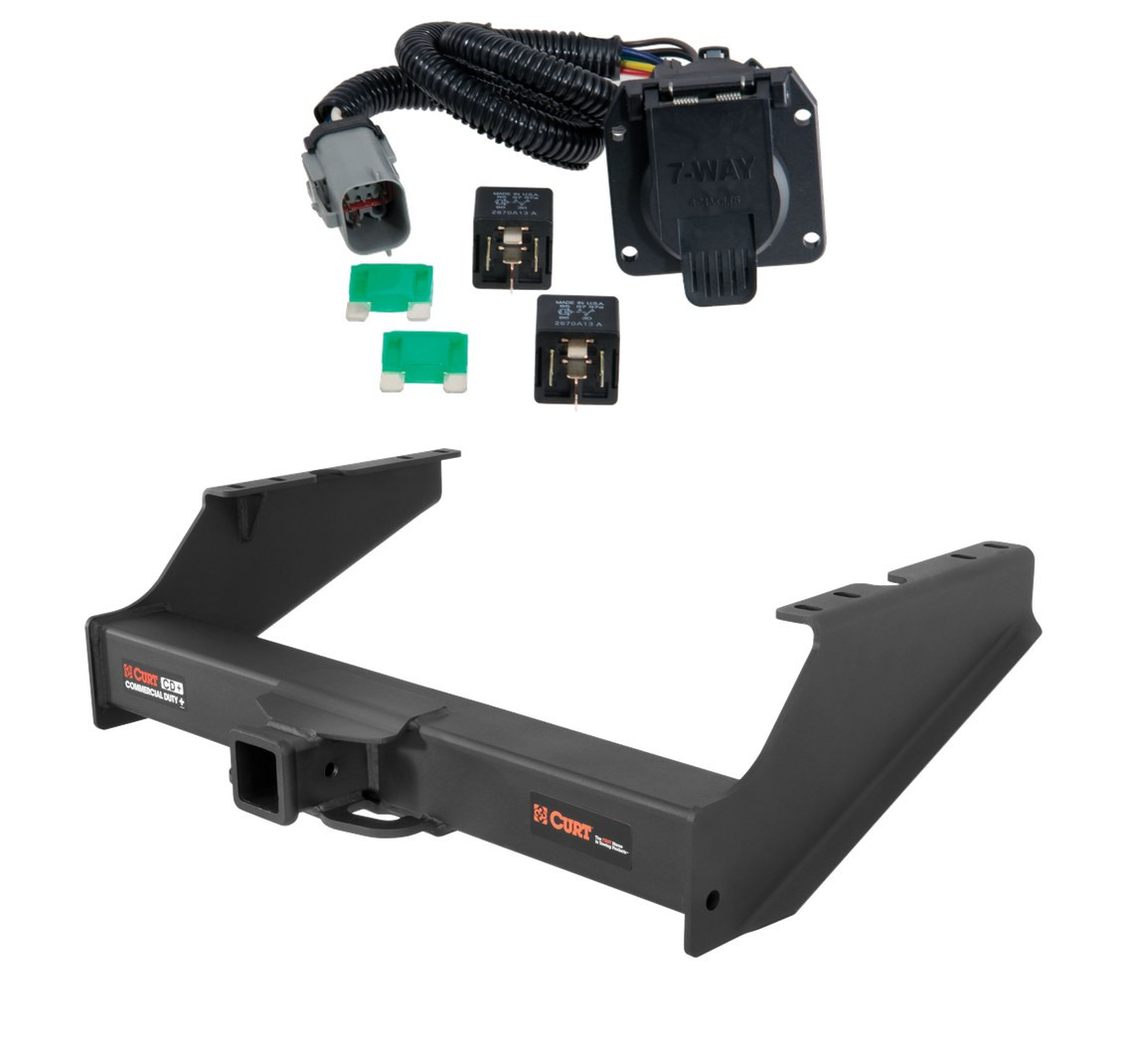 1999 - 2001 Ford F-350 Super Duty Excluding cab & chassis Curt 2-1/2", Class 5 Trailer Tow Hitch + 7-way Wiring Kit 15810