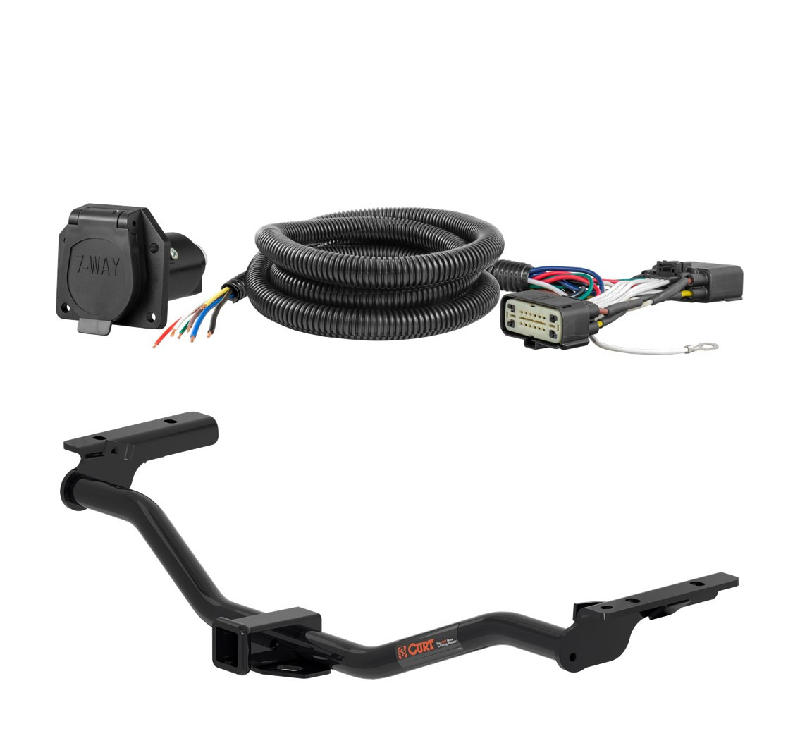 2013 - 2018 Ford Police Interceptor Utility Curt 2", Class 3 Trailer Tow Hitch + 7-way Wiring Kit 13386