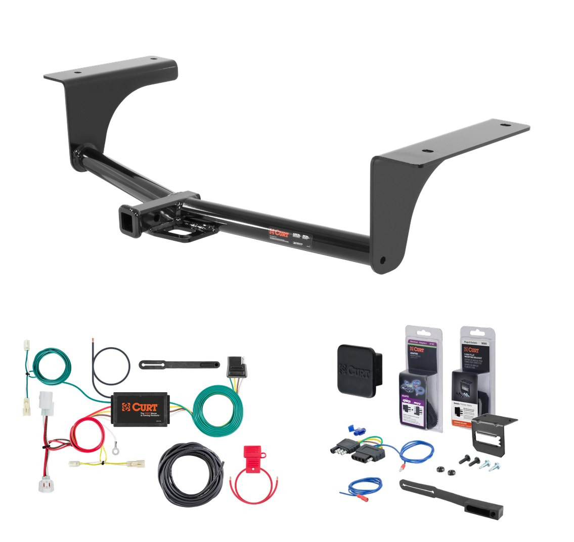 2014 - 2017 Mazda 6 Sedan Curt 1-1/4" Class 1 Trailer Tow Hitch + 5-Flat Wiring Kit Tow Boat/Utility Trailer with Surge Brakes 11356