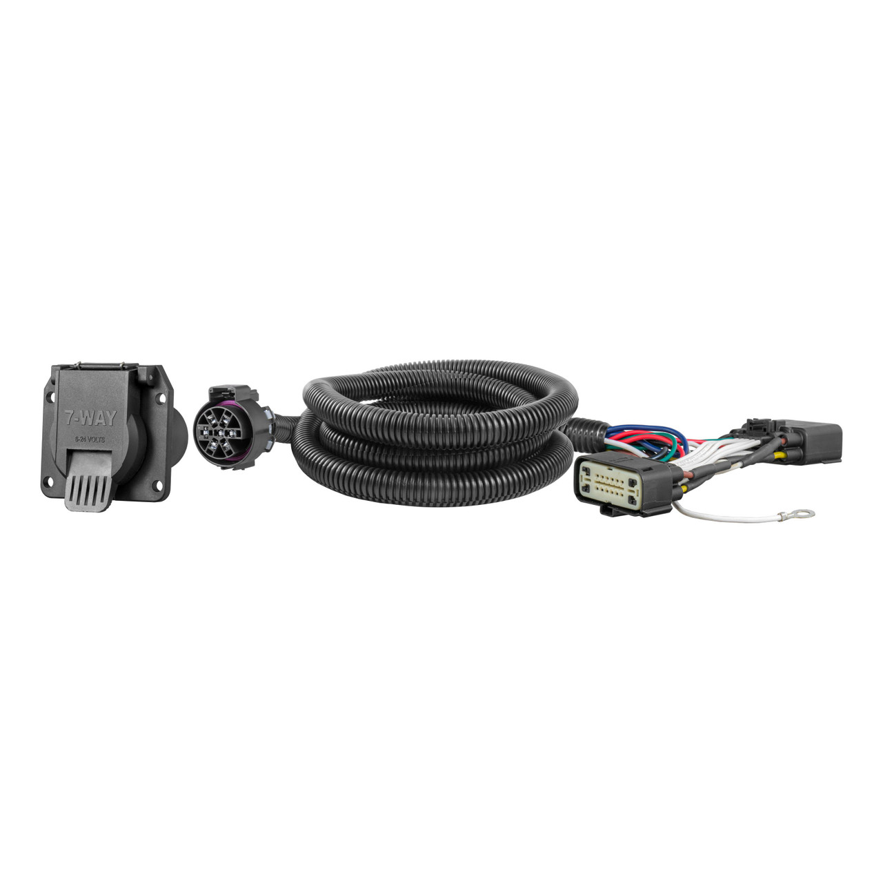 2019 - 2023 Ford Ranger Curt 2" Class 3 Trailer Tow Hitch + 5-Flat Wiring Kit Tow Boat/Utility Trailer with Surge Brakes 13417