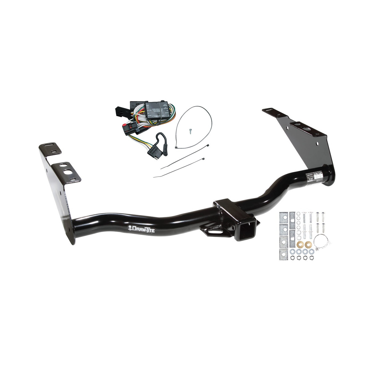 1996-2000 Dodge Caravan Draw-tite Class 3 Trailer Hitch, 2 Inch Square Receiver Bundle w/ Plug-n-Play T-One Wiring Harness