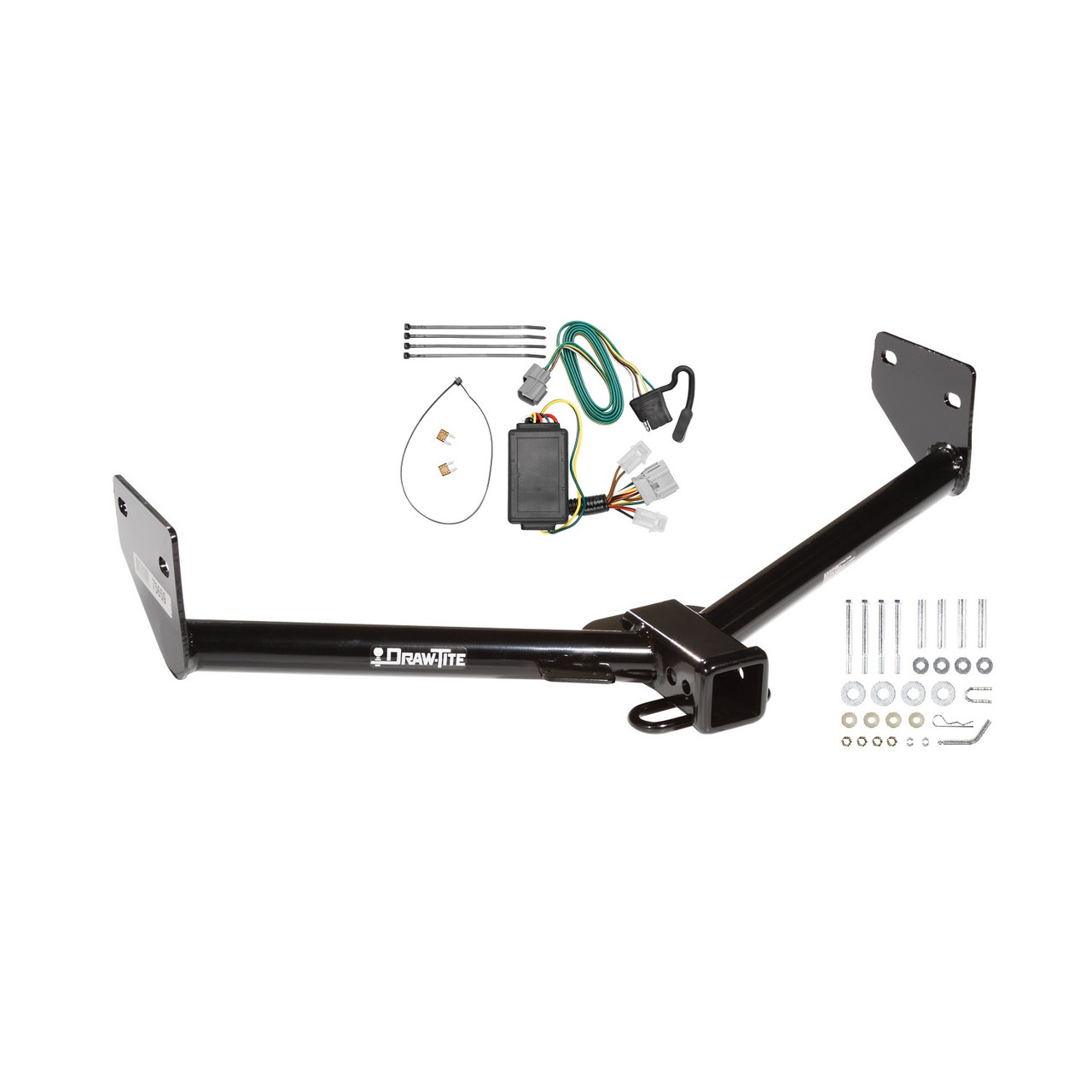 2007-2010 Honda Element SC Draw-tite Class 3 Trailer Hitch, 2 Inch Square Receiver Bundle w/ Plug-n-Play T-One Wiring Harness