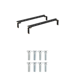 CURT 16200 Industry-Standard 5th Wheel Hitch Rails and Brackets, Carbide Black, 25,000 Pounds