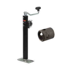 CURT 28320 Weld-On Pipe-Mount Swivel Trailer Jack, 3,000 lbs. Support Capacity, 10-3/4 Inches Vertical Travel