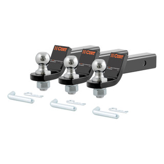 CURT 45035 Trailer Hitch Mounts with 1-7/8-Inch Ball & Pin, Fits 2-Inch Receiver, 3,500 lbss, 2-In Drop, 3-Pack