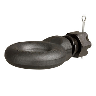 CURT 48520 Black Steel Pintle Hitch Lunette Ring with Swivel Castle Nut, 2-1/2-Inch ID, 20,000 lbs