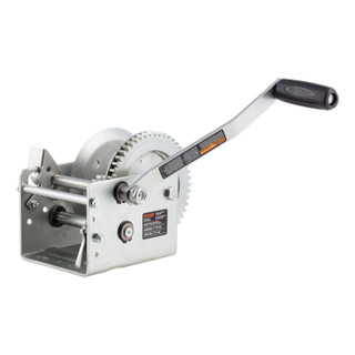 CURT Hand-Crank 2-Speed Winch, 2,600 lbs, 12.7:1 Low Gear Ratio, 10.6" Handle