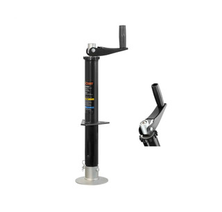 CURT Pipe-Mount Swivel Jack with Top Handle (5,000 lbs, 15" Travel) Trailer Jack