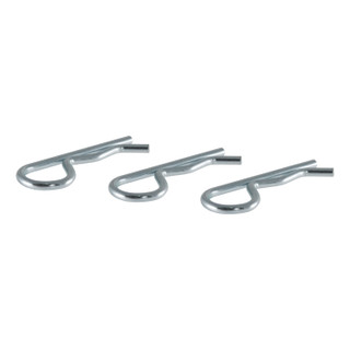 CURT Hitch Clips (Fits 1/2" or 5/8" Pin, Zinc, 3-Pack) Trailer Hitch