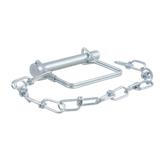CURT 3/8" Safety Pin with 12" Chain (2-3/4" Pin Length) Trailer Hitch Lock