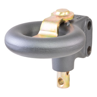 CURT SecureLatch Channel-Style Lunette Ring (25,000 lbs, 3" ID) Trailer Hitch Pintle Hook Mount