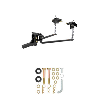 CURT (6-8K) Round Bar Weight Distribution Hitch with Integrated Lubrication