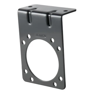 CURT Connector Mounting Bracket for 7-Way RV Blade (Heavy-Duty, Black) Trailer Wire Connector Mounting Bracket
