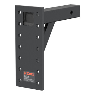 CURT Adjustable Pintle Mount (2" Shank, 10,000 lbs., 13" High, 10" Long) Trailer Hitch Pintle Hook Mount