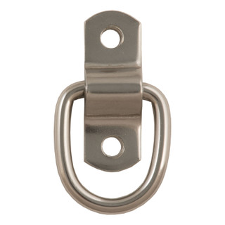 CURT 1" x 1-1/4" Surface-Mounted Tie-Down D-Ring (1,200 lbs, Stainless) Tow Ring