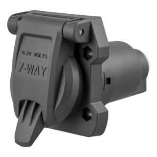 CURT Heavy-Duty 7-Way RV Blade Connector Socket (Vehicle Side) Trailer Connector Kit