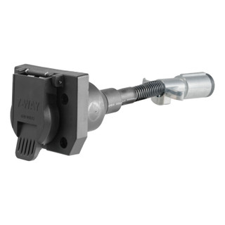 CURT Electrical Adapter (6-Way Round Vehicle to 7-Way RV Blade Trailer) Trailer Wiring Adapter Connector