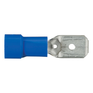 CURT 59432 16-14 Gauge Blue Vinyl-Insulated Male Wire Quick Connectors, 100-Pack