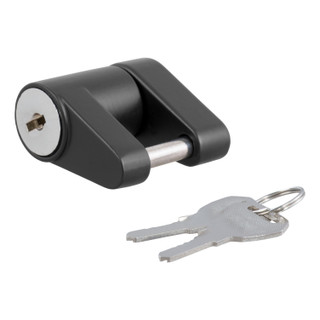 CURT Coupler Lock (1/4" Pin, 3/4" Latch Span, Padlock, Black) Trailer Hitch Lock