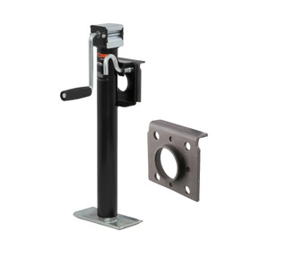 CURT Bracket-Mount Swivel Jack with Top Handle (2,000 lbs, 15" Travel) Trailer Jack