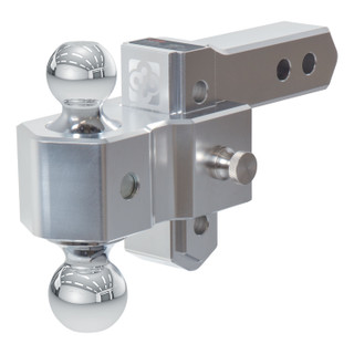 CURT AlumaLite Adjustable Aluminum Hitch with Dual Ball, 3-1/2" Drop