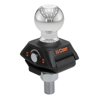 CURT RockerBall 2" Cushion Hitch Trailer Ball (3/4" Shank, 3,500 lbs, Packaged) Trailer Hitch Ball