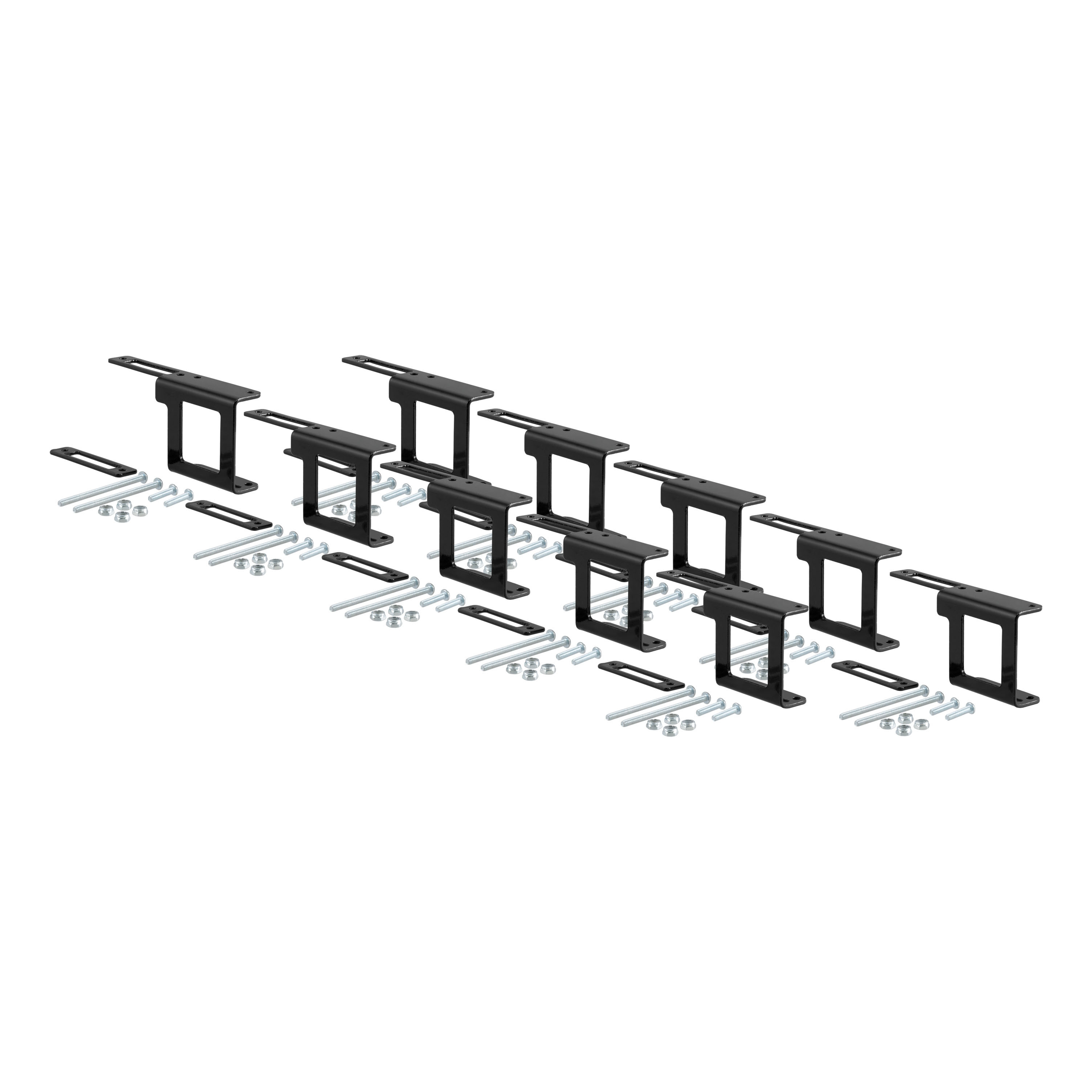 CURT 58002010 Easy-Mount Vehicle Trailer Wiring Connector Mounting Bracket for 1-1/4-Inch Receiver, 4 or 5-Way Flat, 10-Pack