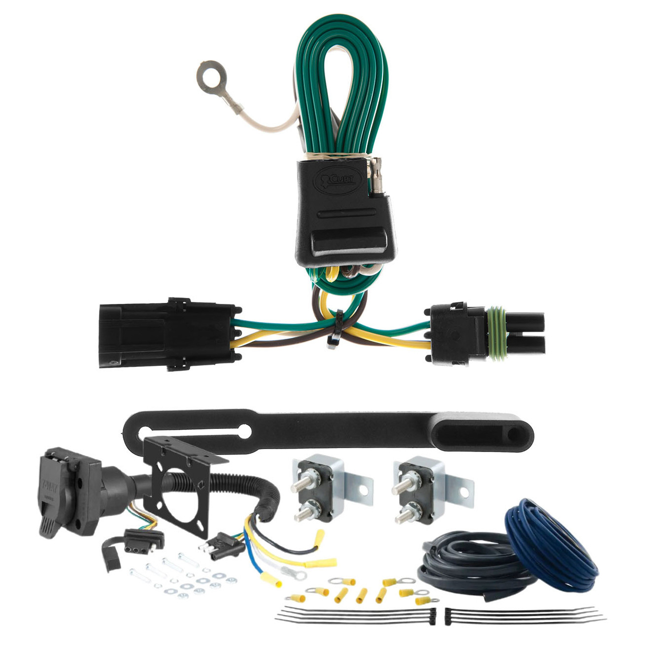 79 - 84 GMC C3500 With 10" step bumper CURT Trailer Brake Controller 7-Way Upgrade Kit  7WK1061