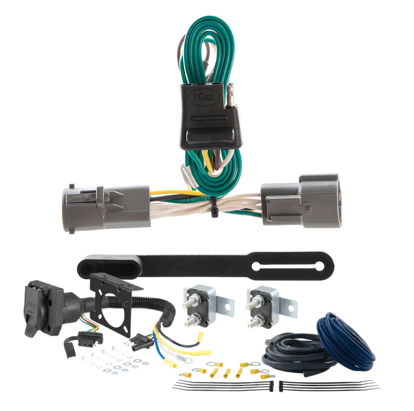 88 - 99 GMC K1500 With 10" step bumper CURT Trailer Brake Controller 7-Way Upgrade Kit  7WK1089