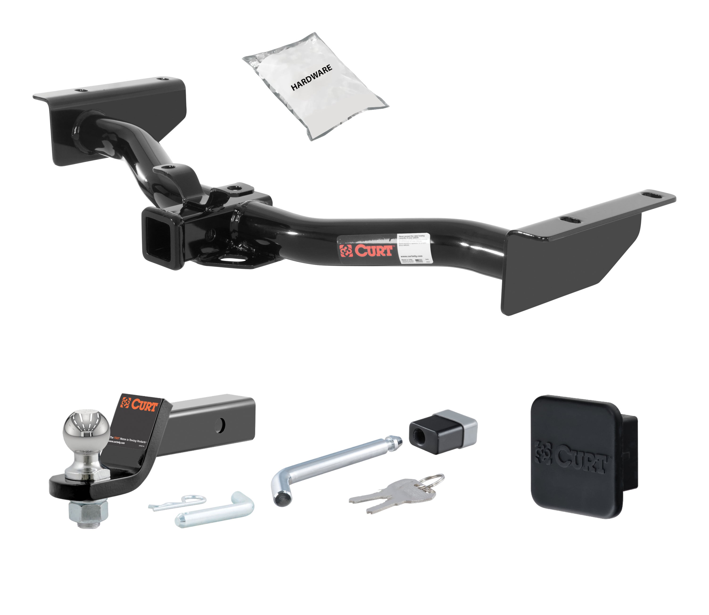03 - 06 Chevrolet Suburban 2in. CURT Trailer Hitch + Ball Mount + Cover + Lock Kit HWA586