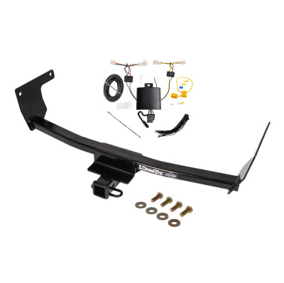 2019-2024 Toyota RAV4 Draw-Tite Class 3 Trailer Hitch, 2 Inch Square Receiver Bundle w/ Plug-n-Play T-One Wiring Harness