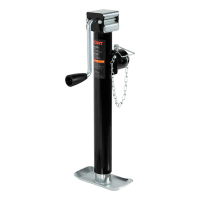 CURT Pipe-Mount Swivel Trailer Jack with Side Handle (5,000 lbs, 15" Travel) 25005