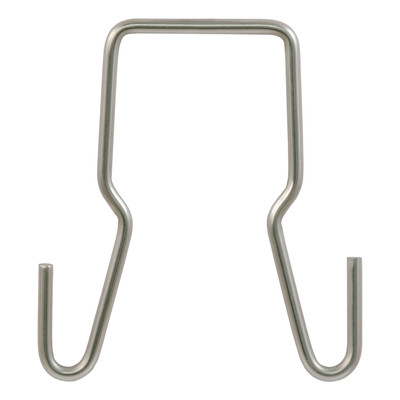 CURT 45807 Trailer Safety Chain Holder Bracket for 2-inch Shank, Clip-On Stainless Steel Hanger Hooks