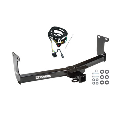 2005-2009 Dodge Dakota Draw-tite Class 3 Trailer Hitch, 2 Inch Square Receiver Bundle w/ Plug-n-Play T-One Wiring Harness