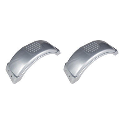 Set of 2, Fulton 8-12 in.No Step Silver Trailer Fender 008561