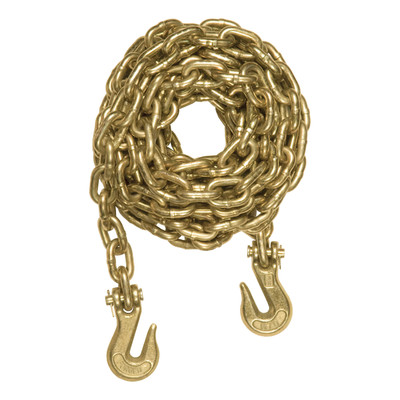CURT 80310 16-Foot Transport Binder Chain, 3/8-Inch Clevis Hooks, 26,400 lbs Break Strength, Load Tie-Down, Trailer, Flatbed