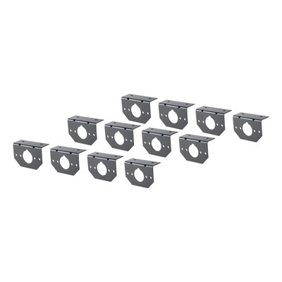 CURT 57207 Vehicle-Side Trailer Wiring Harness Mounting Brackets for 4-Way or 6-Way Round, 12-Pack