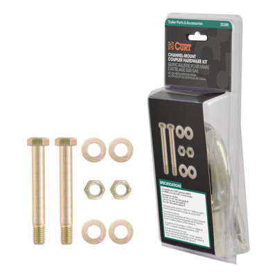 CURT 25389 Channel-Mount Adjustable Trailer Coupler Hardware Kit
