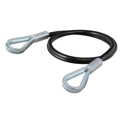 CURT 70006 Replacement 36 x 1/4-Inch Diameter Vinyl-Coated Tow Bar Base Plate Safety Cable, 3,500 Pounds