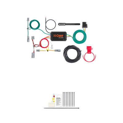 CURT 56341 Vehicle-Side Custom 4-Pin Trailer Wiring Harness, Fits Select Honda Civic
