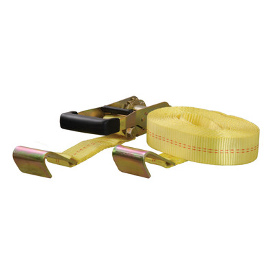 CURT 83048 2-Inch x 27-Foot Yellow Nylon Ratchet Strap, 10,000 lbs. Break Strength