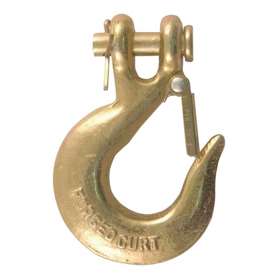 CURT 81940 1/4-Inch Forged Steel Clevis Slip Hook with Safety Latch, 12,600 lbs, 1/2-In Opening, 1/4" Pin