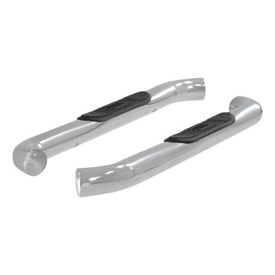 ARIES 204048-2 3-Inch Round Polished Stainless Steel Nerf Bars, No-Drill, Fits Select Chevrolet Silverado, GMC Sierra 1500, 2500, 3500 HD